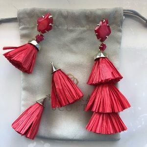 Kendra Scott Denise Earrings-Red Mother of Pearl